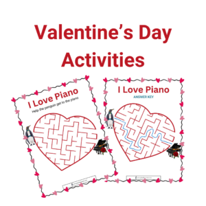 Valentine's Day Piano Maze