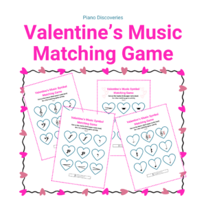 Valentine's Piano Matching Game