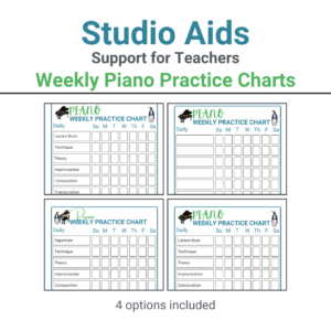 Weekly Piano Practice Charts cover image